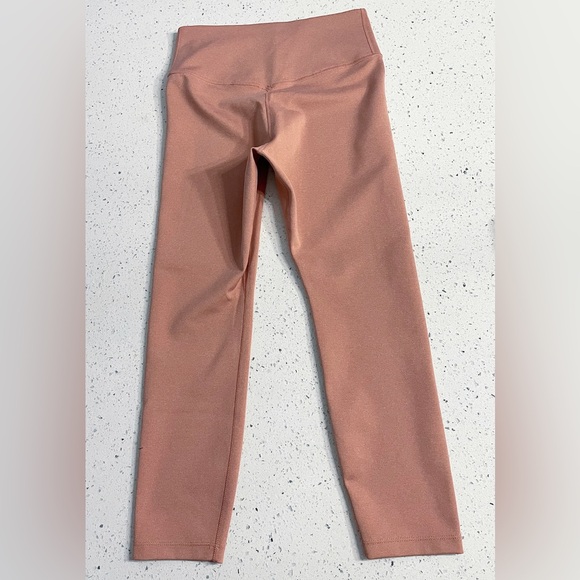 Nike Dri-Fit Crop Leggings Pink/Peach/Muave Women’s S Capri Yoga Pants - Picture 2 of 6
